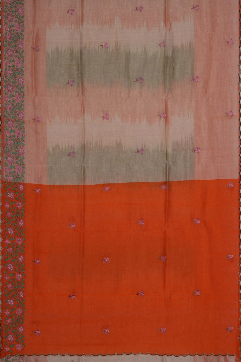 Image of Mangalgiri Embroidery Saree